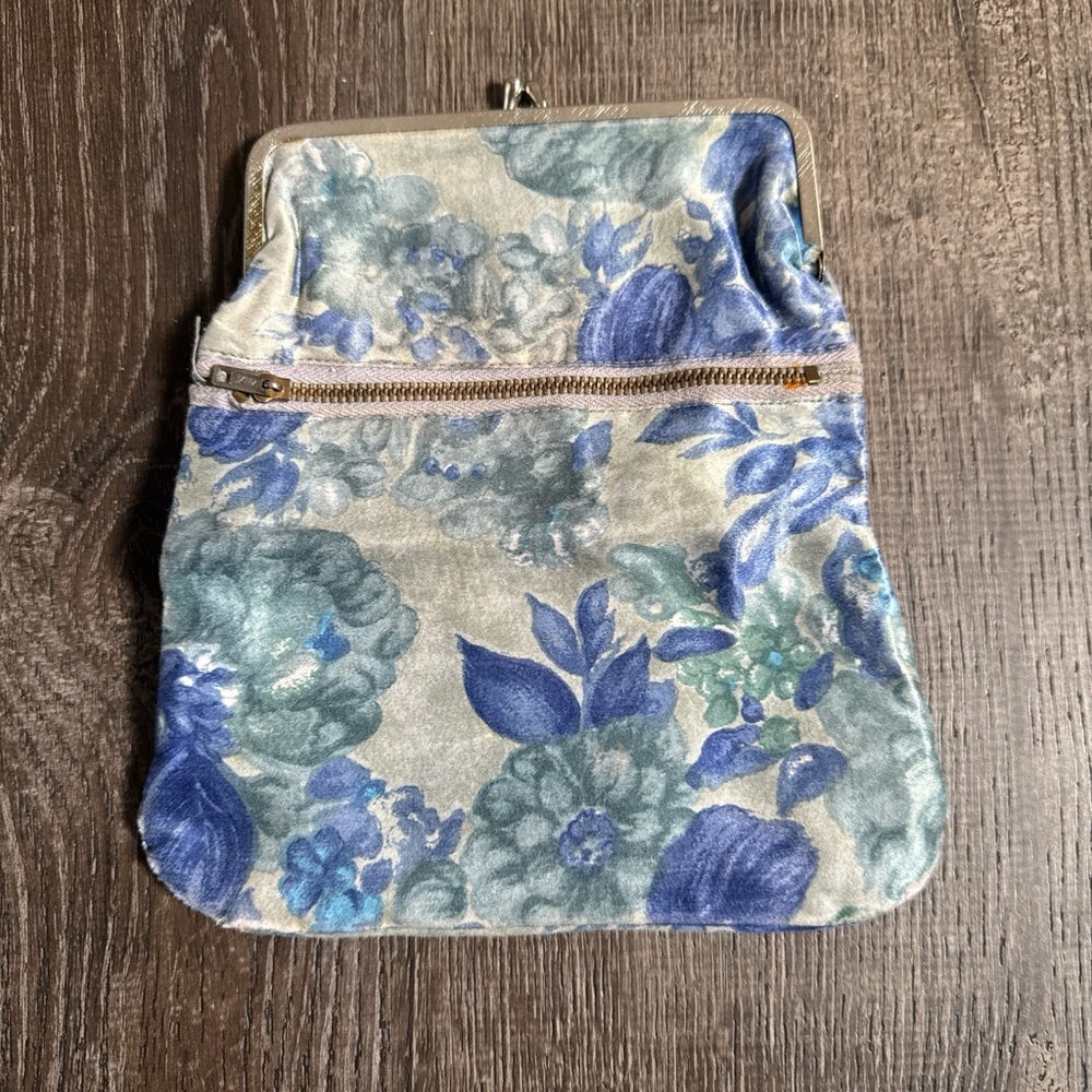 Floral Blue and Cream Women's Bag